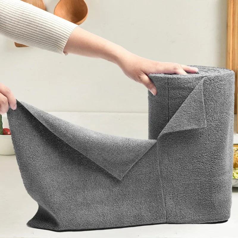 Lingettes Microfibre Réutilisables - Rouleau de 50 Feuilles